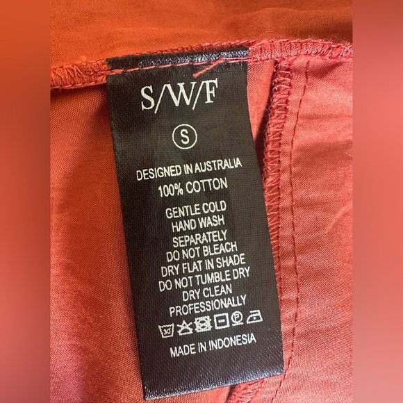 S/W/F Smocked wide Leg pants woman’s High Rise silhouette Relaxed Cruiser small - Picture 7 of 7